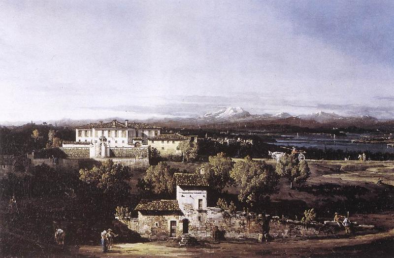 Bernardo Bellotto View of the Villa Cagnola at Gazzada near Varese oil painting picture